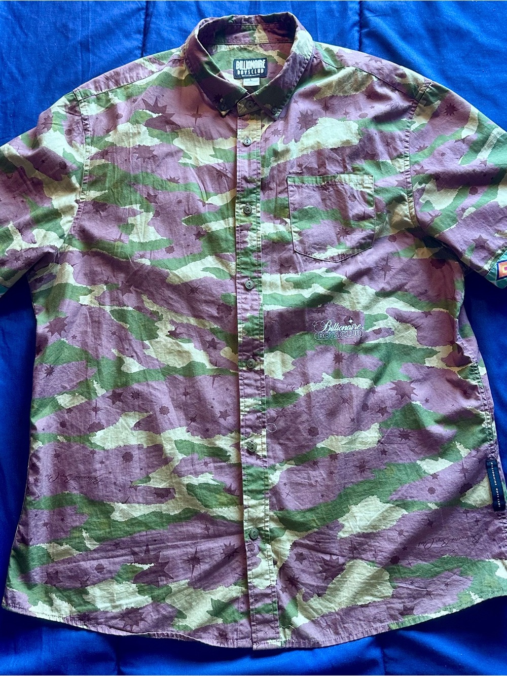 Billionaire Boys Club Brown & Green Camo Button-Down Shirt